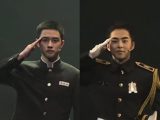 EXO members DO and Xiumin