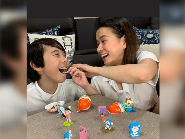 LJ Reyes and son Aki