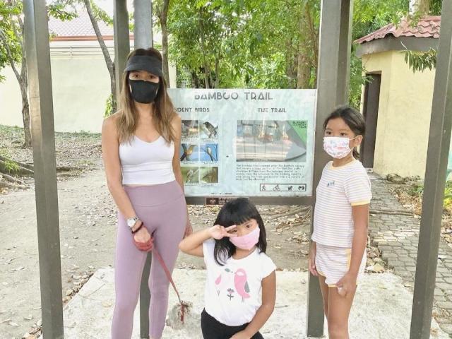 Pia Guanio and her kids