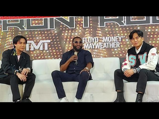Floyd Mayweather Jr and Frontrow execs