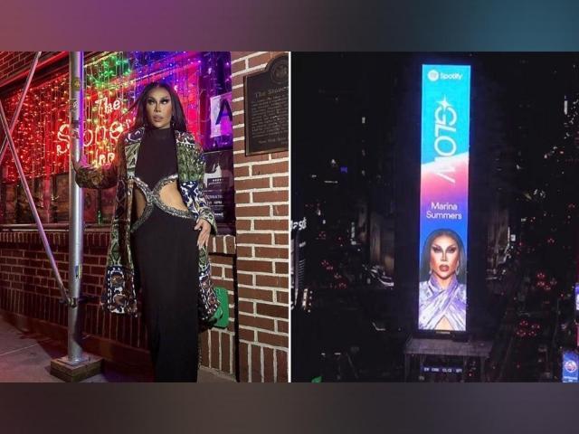 Marina Summers in Times Square New York City