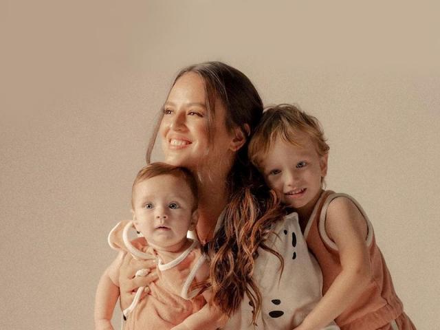 Georgina Wilson is happy with life as mom of two