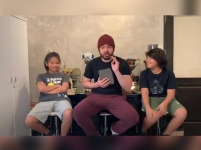 Andre Paras with his brothers Riley and Sam