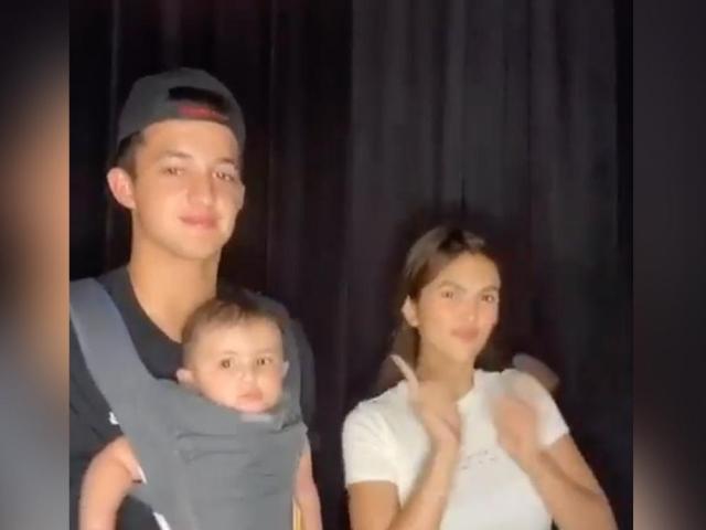 Sofia Andres and Daniel Miranda with baby