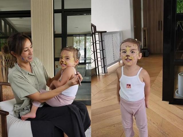 Solenn Heusaff and daughter Thylane