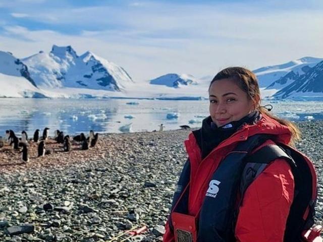 Jodi Sta Maria in Antarctica
