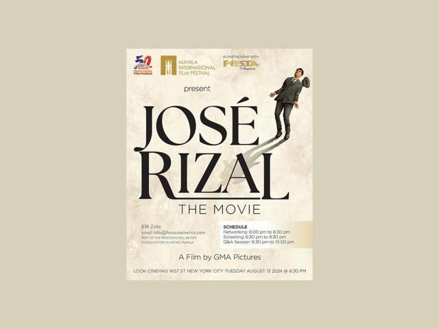 Jose Rizal movie in New York