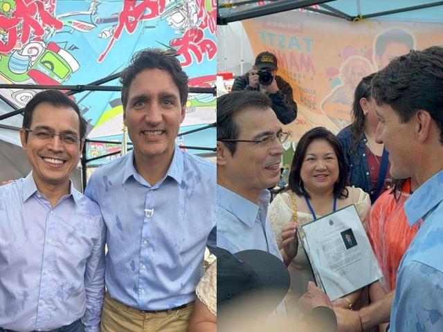 Isko Moreno and Justin Trudeau in Canada