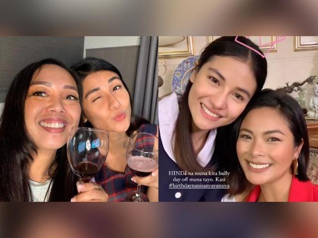 Kakai Bautista and Maxine Medina with Sanya Lopez