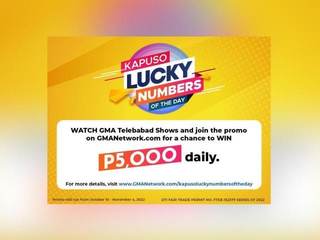 Kapuso Lucky Numbers of the Day