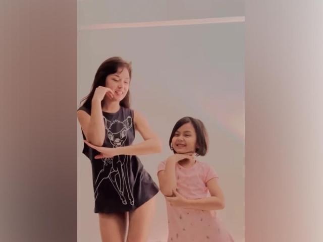 Beauty Gonzalez with daughter Olivia