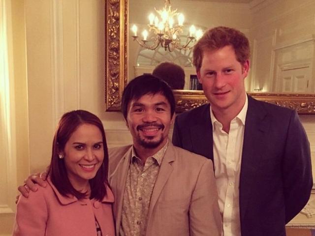 Jinkee and Manny Pacquiao with Prince Harry