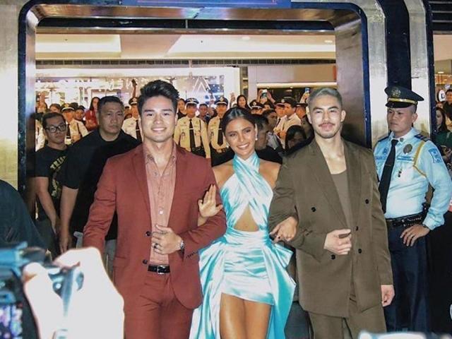 Marco Gumabao Lovi Poe Tony Labrusca on the red carpet