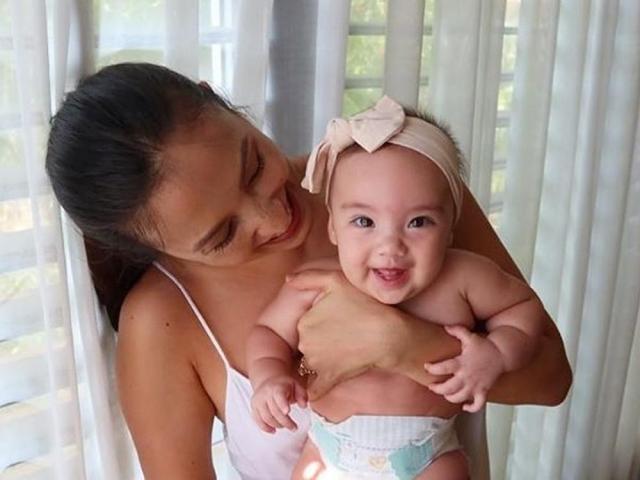 Solenn Heussaff with Baby Thylane