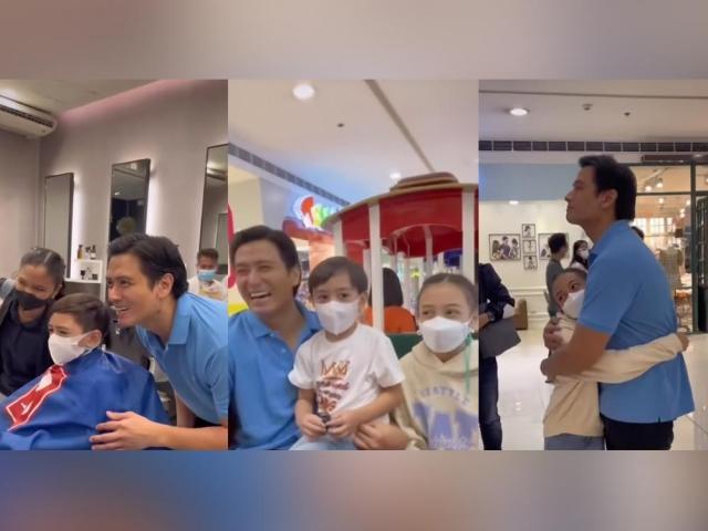 Alfred Vargas with children Ary and Cristiano