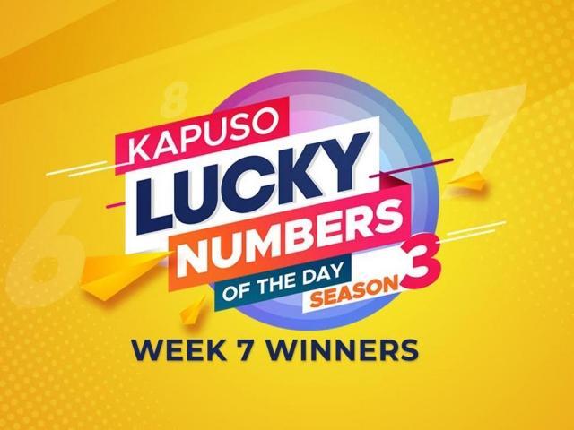 Kapuso Lucky Numbers of the Day Winners