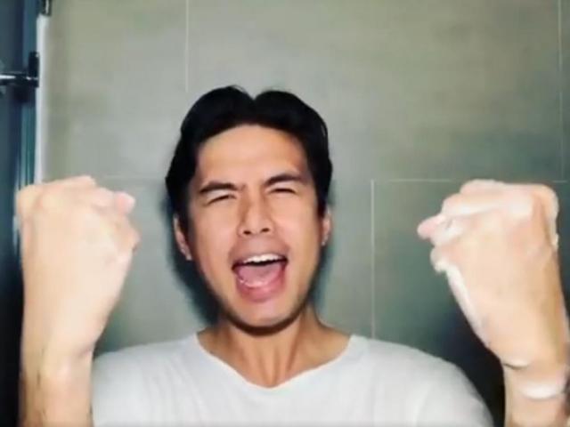 Christian Bautista washes hands Hawak Kamay