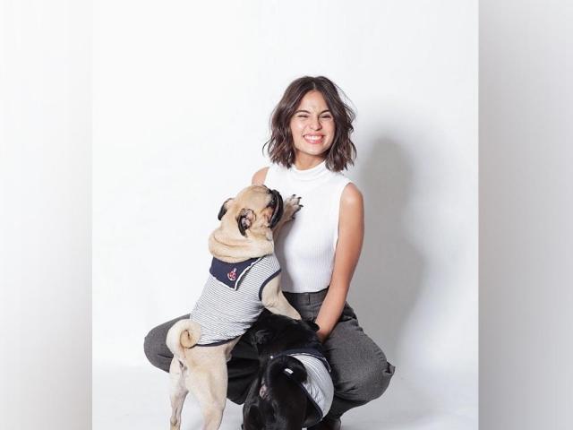 Jasmine Curtis Smith with her fur babies