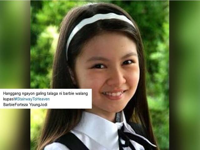 Barbie Forteza as young Jodi in Stairway To Heaven