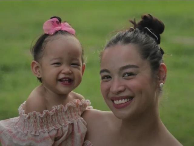 Stephanie Sol with baby Selene Eumi