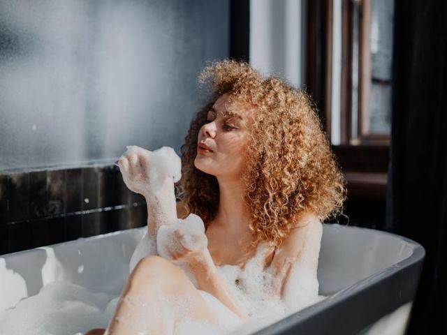 woman in bathtub