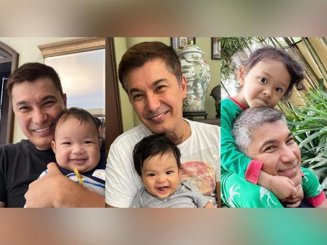 Albert Martinez with his granchildren