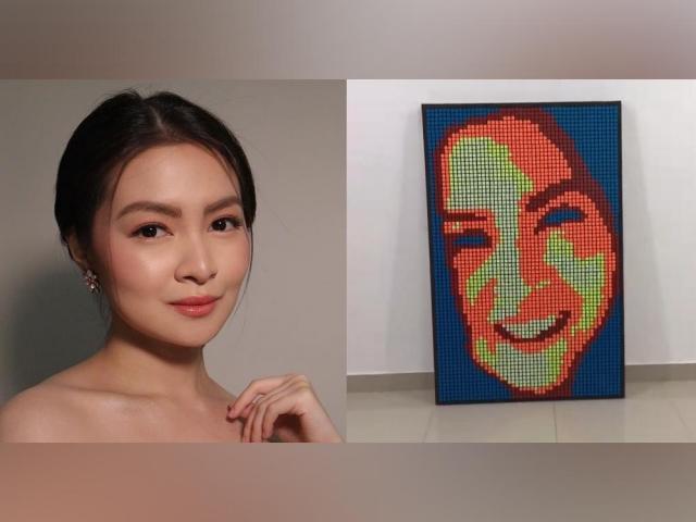 Barbie Forteza and Rubiks cube mosaic art of Barbie Forteza
