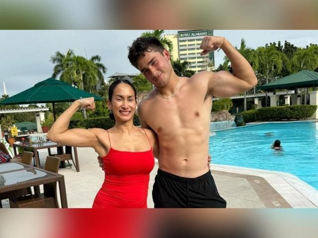 Ina Raymundo and son Jakob