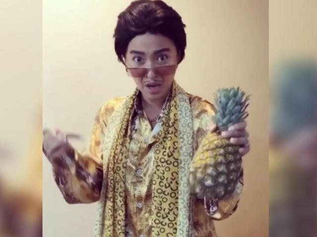 Joyce Pring cosplays as viral PPAP guy Pikotaro