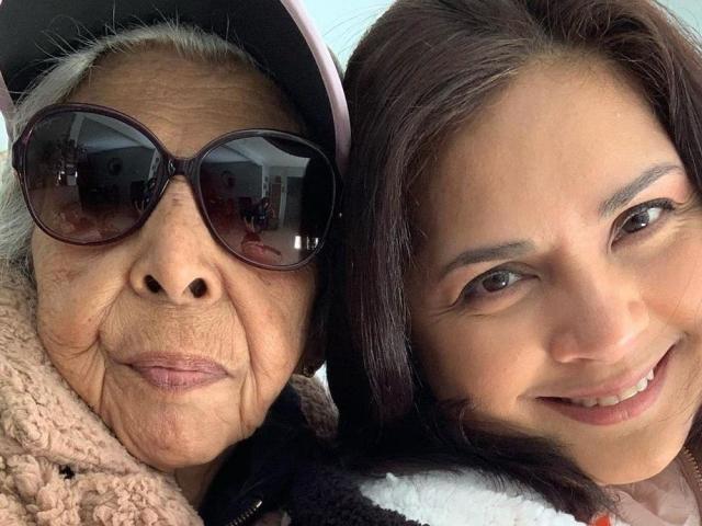 Lovely Rivero with mom