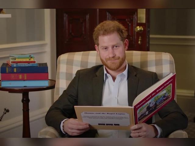 Prince Harry reads Thomas the Tank Engine