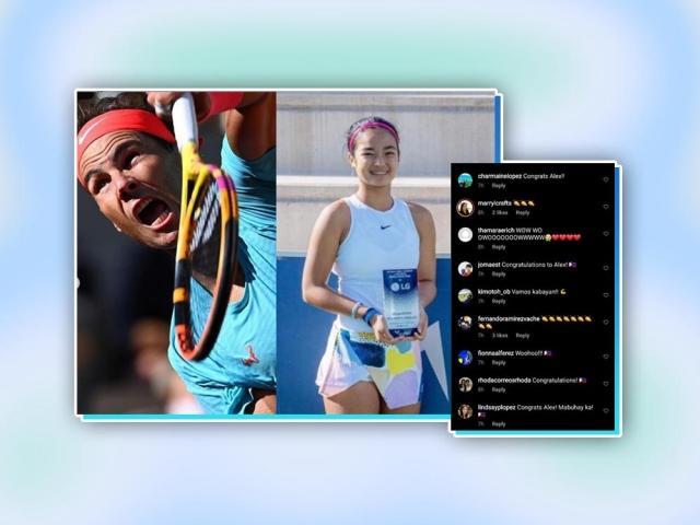 Rafael Nadal and Alex Eala