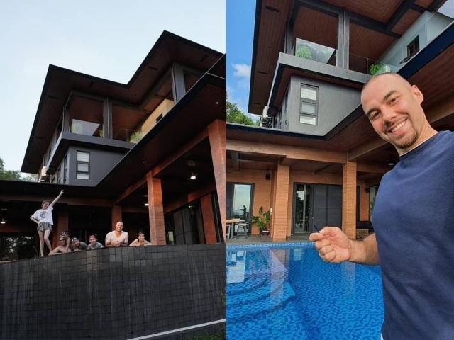 Kramer family in their mansion