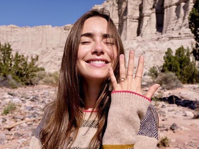 Lily Collins engaged