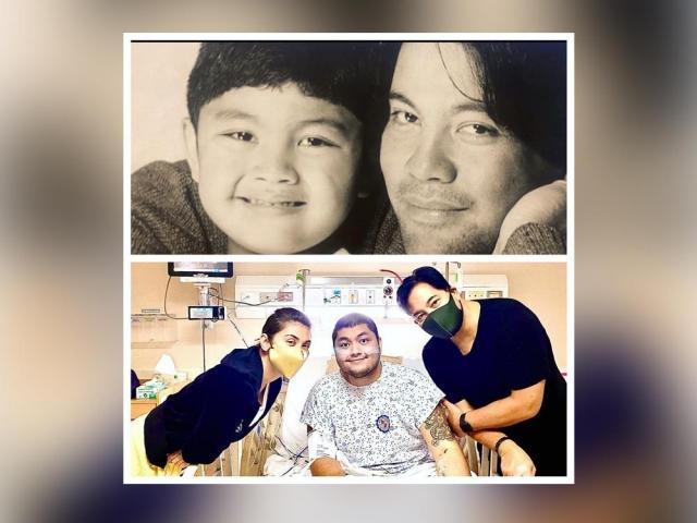 Pops Fernandez and Martin Nievera with son Ram
