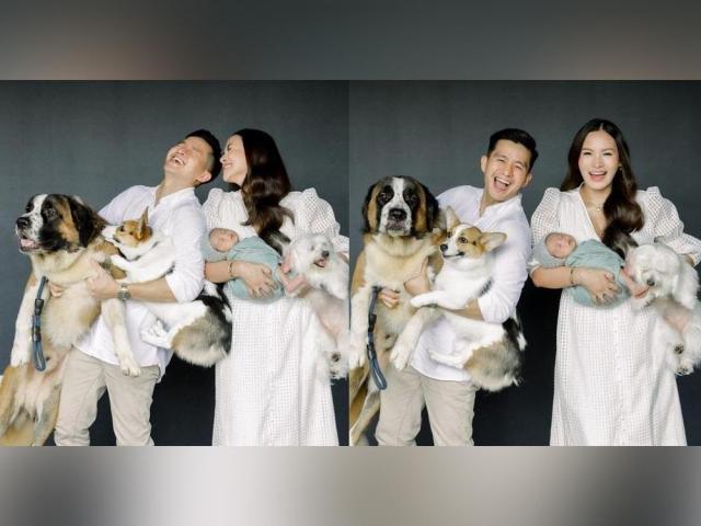 Arny Ross, Franklin Banogon, and baby Jordan