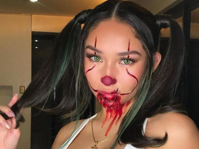 Ina Raymundo daughter Erika sizzles as a sexy Pennywise on Halloween