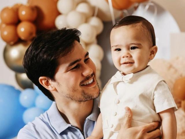 Phil Younghusband and son Philip James