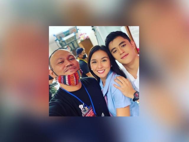 Adolf Alix Jr with Beauty Gonzalez and Kelvin Miranda
