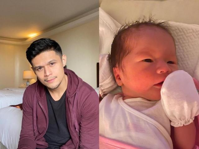 Jon Lucas and newborn daughter Bria