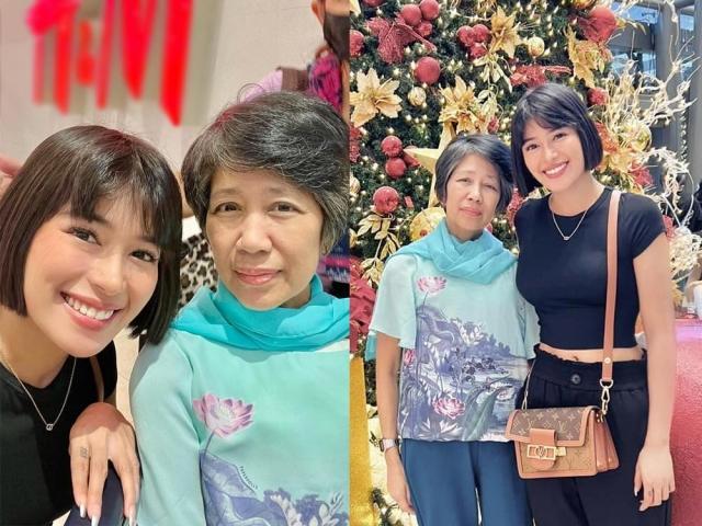 Gigi de Lana with her mom