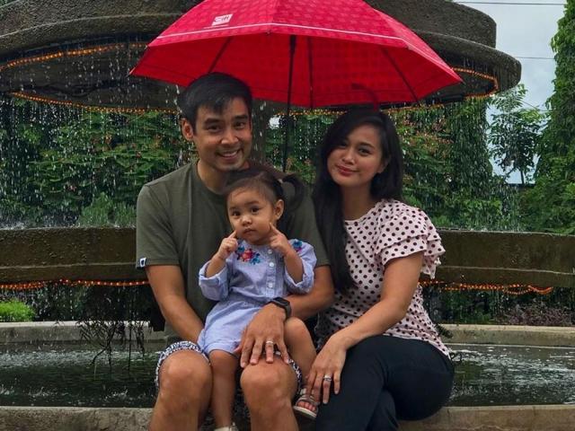 Isabelle Alessa with parents Jopay Paguia and Joshua Zamora