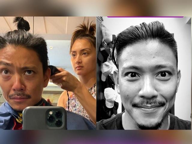 Drew Arellano gets haircut from Iya Villania
