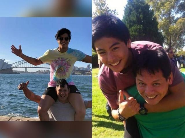 Migo Adecer with his dad Dennis