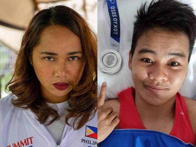 Nesthy Petecio and Hidilyn Diaz