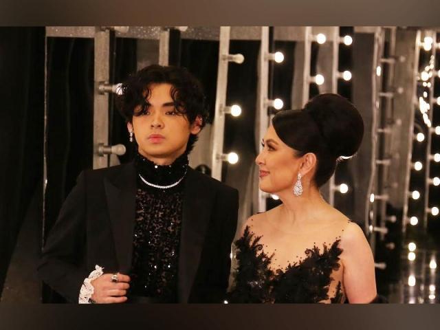 Jean Garcia and son Kotaro at the GMA Thanskgiving Gala