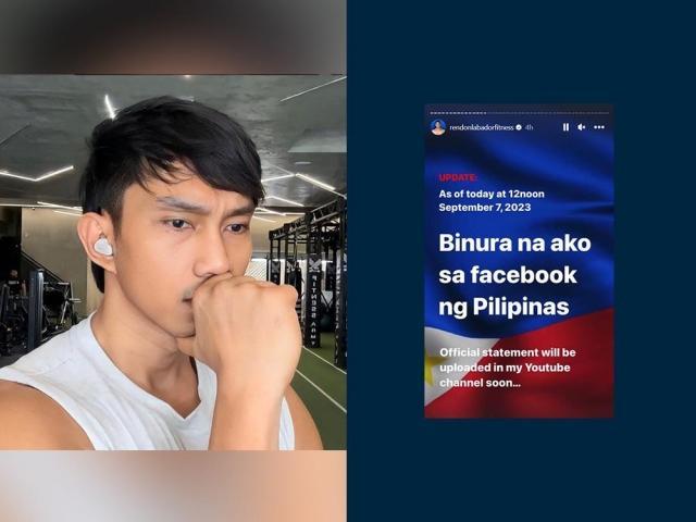 Rendon Labador facebook page deleted