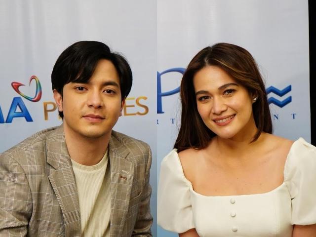 Alden Richards and Bea Alonzo during the contract signing of their movie, the Philippine movie adaptation of the Japanese series Pure Soul