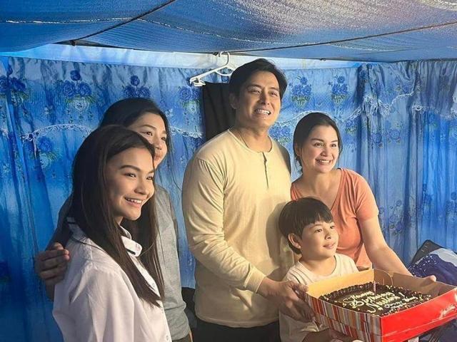 Nadine Samonte on the set of Forever Young
