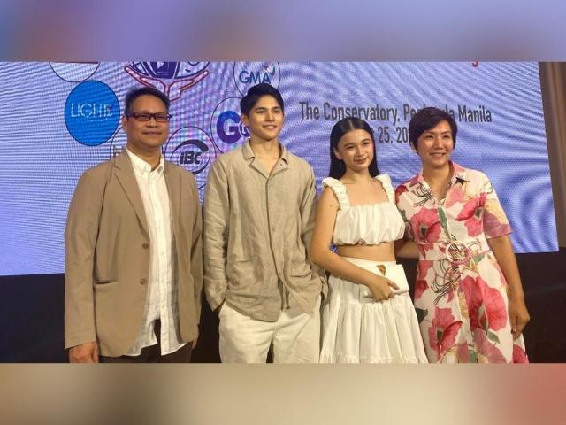 Sofia Pablo and Allen Ansay with John Oliver Manalastas Cheryl Ching Sy